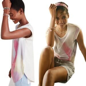 Anthropologie Relaxed Fit Watercolor Tuscany Tie Dye Artsy Tunic Top Size XXS